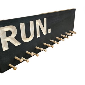 Medal Display - Running Medal Holder - Marathon - Ribbon Display (CWD-556-BLK)