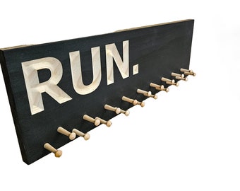 Medal Display - Running Medal Holder - Marathon - Ribbon Display (CWD-556-BLK)