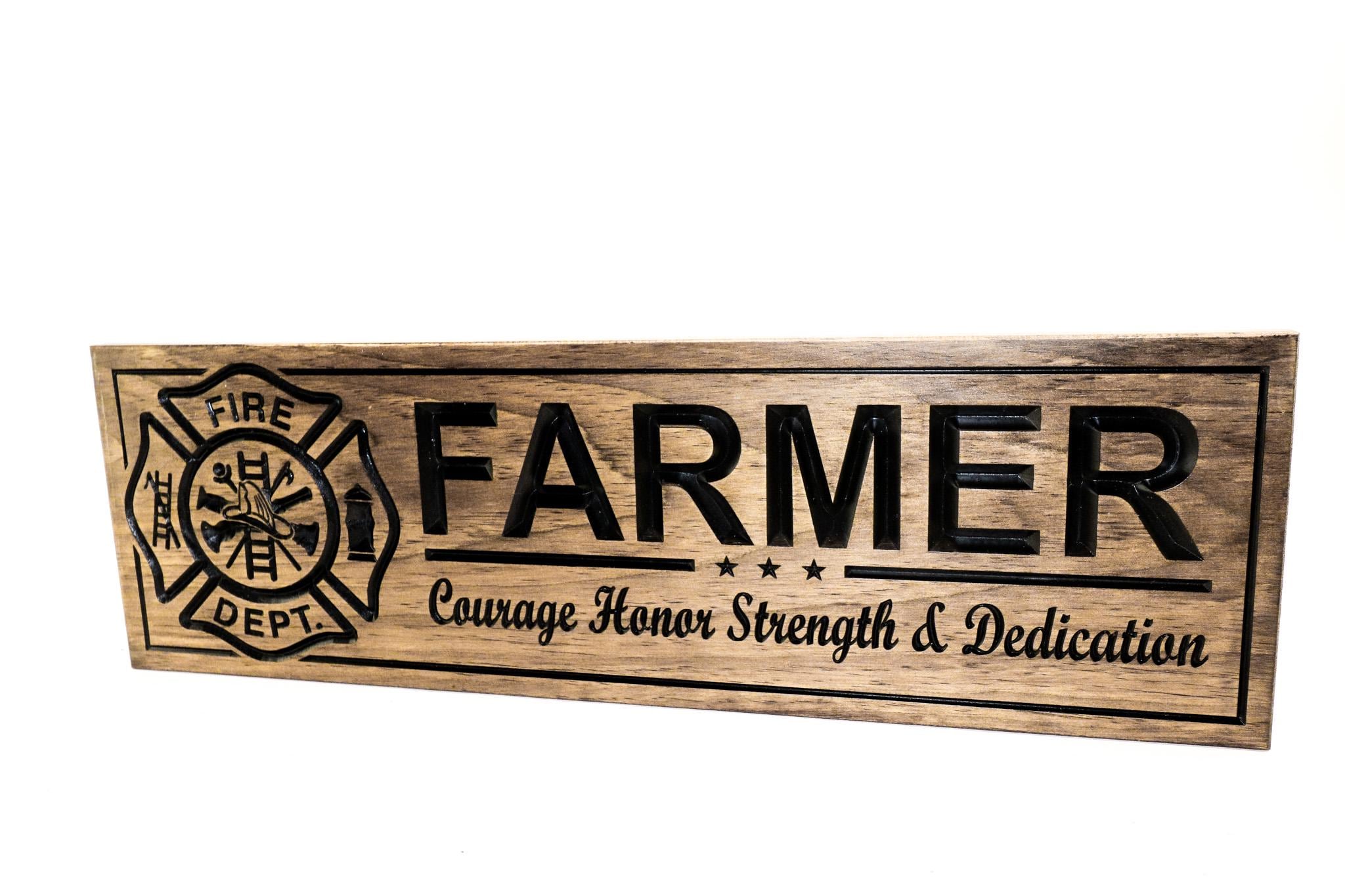 Firefighter Sign-fire Station Sign-fire Department Sign-custom Sign ...