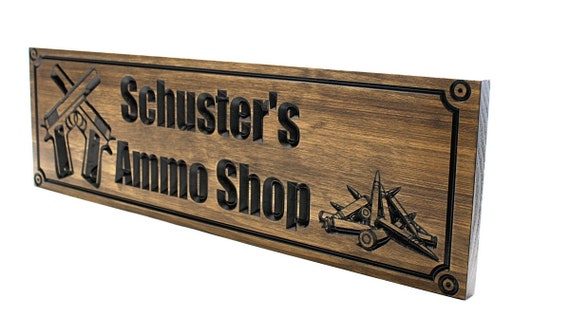 thumbnail image 2 of GUNS ARE WELCOME Embossed Metal Sign – Made In USA – 8x12 Inch For Man Cave Garage Bar 2 of 3