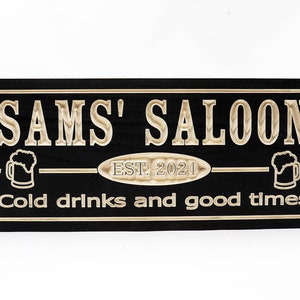 Custom Bar Sign - Bar Cart Decor - Cocktail Bar Sign (CWD-764) 18" x 7" inches