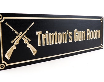 Gun Room Sign - Man Cave Sign - Second Amendment (CWD-782)