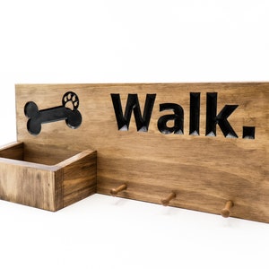 Dog Leash Holder, custom leash holder for wall, dog treat, personalized collar holder, wooden dog leash hook