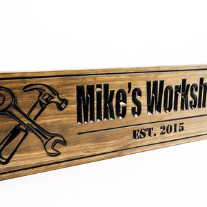 Garage Sign- Man Cave Sign-Shop Sign- Truck Sign-Custom sign-Personalized Wood Sign-Anniversary Gift-Father's Day (CWD-308)