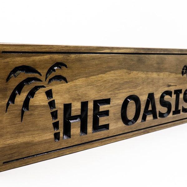 Oasis Sign - Pool Sign - Tiki Bar (CWD-702)