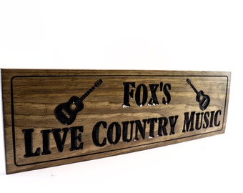 Custom Wood Sign - Guitar Studio - Music Room Decor (CWD-216)