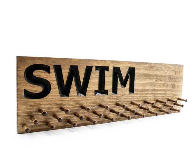 Swimming Medal Hanger -  Ribbon Display - SWIM - Medal Holder (CWD-687)