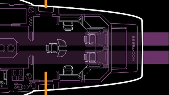 Highly Detailed Lcars Master Systems Display Of A Danube Class Etsy