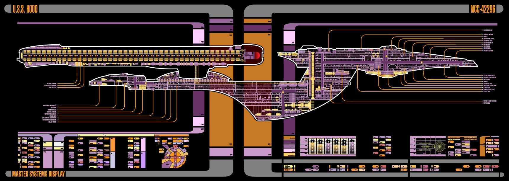 Uss Hood Unmodified Excelsior Class Master Systems Display Etsy