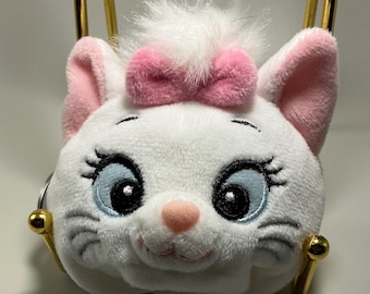 Sällsynt vintage Disney Tokyo Japan Marie MINI Rolig keps hatt plysch nyckelring Disneyland
