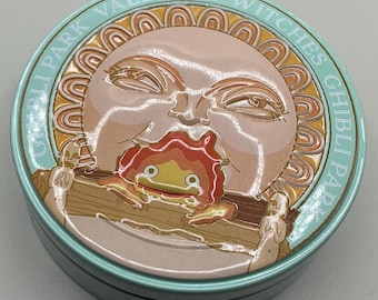 A Rare Vintage Studio Ghibli Howl'S Moving Castle Fireplace And Calcifer Tin Can