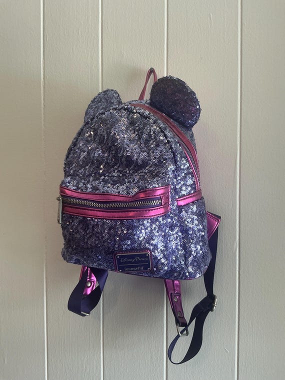 Loungelfy purple potion retired sequin backpack mini Loungefly | Bags | Disney Parks Loungefly Purple Potion  main image 2