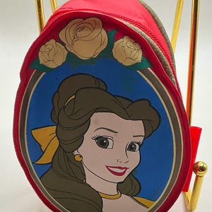 A Rare Vintage 90’s Disney Beauty And The Beast Belle Zip Coin Purse Keychain