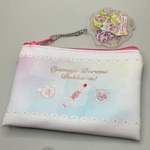 A Rare Vintage HTF Ojamajo Doremi Small Zip Coin Purse Bag + Charm NWOT