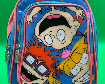 Mini sac à dos Chuckie Tommy Angelica Nickelodeon en vinyle de Viacom 1998