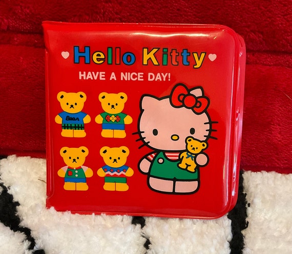 Vintage 1994 Sanrio Hello Kitty Red Pencil Case with Teddy Bears