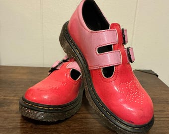 Junior 8065 Gradient Glitter Leather Mary Jane Dr. Martens Size US13 Girls Shoes