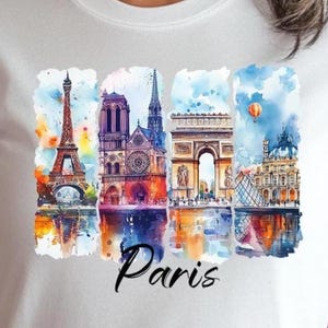 Paris T-Shirt, Unisex Graphic Tee for Casual Wear, Gift for Paris Lovers, Spring Fashion, Vintage Style Shirt, Travel to France Shirt