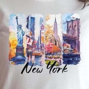 New York T-Shirt, Unisex Graphic Tee for Casual Wear, Gift for New York Lovers, Spring Fashion, Vintage Style Shirt, NYC tInspired tshirt