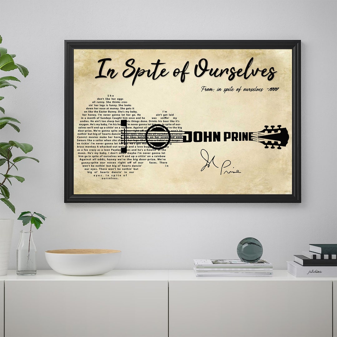 In Spite of Ourselves John Prine Lyrics Poster in Spite of Etsy