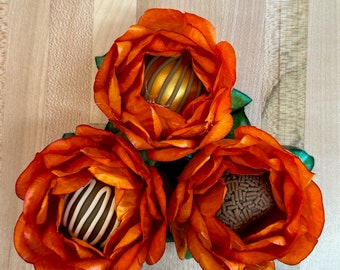 40 Pieces orange Truffle Wrappers for holding chocolate truffles, candy wrappers, brigadeiros, favor boxes, any bite size dessert