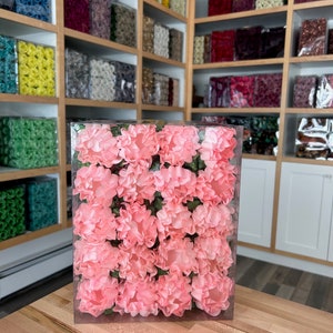 Pearly peach /rosa cha  Rosebloom Paper Flower/ Romantic Truffle Wrappers for holding chocolate truffles/Forminha de Doces Finos  (40Ct)