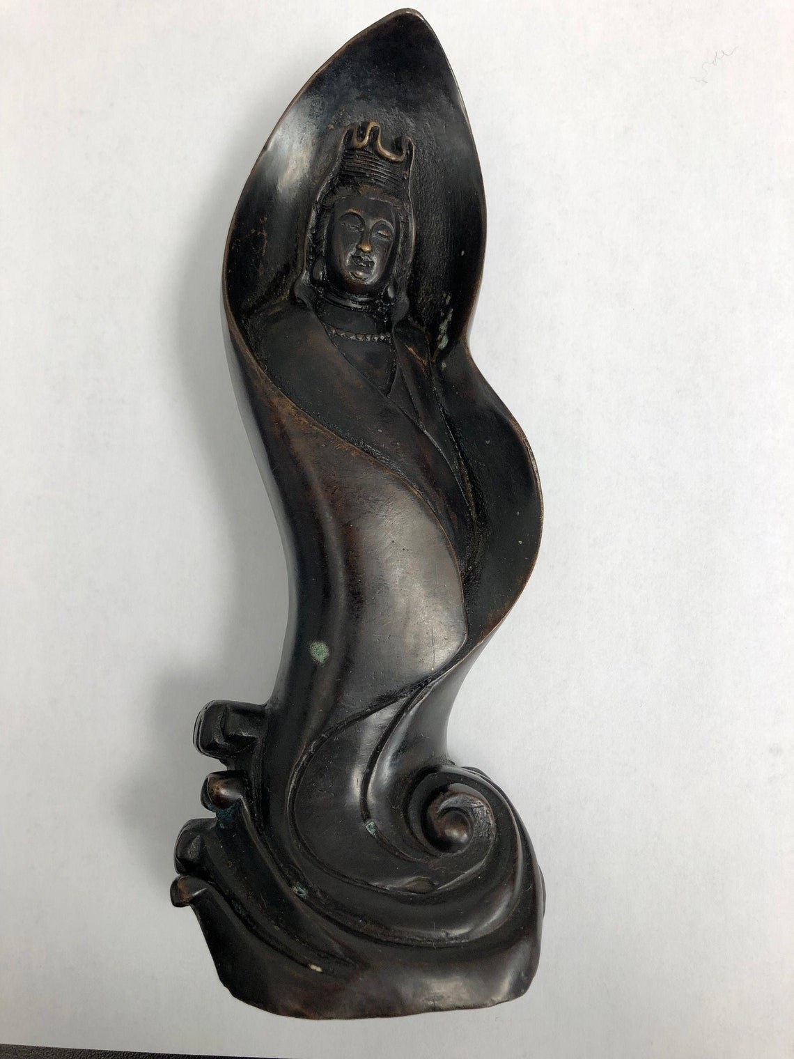Vintage Hand-made Copper Buddae Statue Lucky with 大明宣德年制 image 0