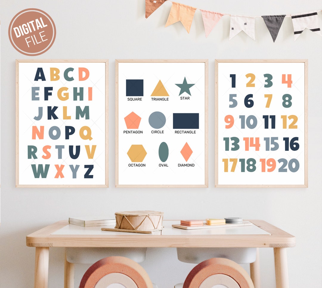Set of 3 Playroom Prints, Playroom Art, Playroom Wall Decor, Kids ...