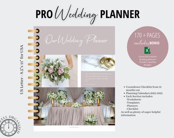 Wedding Planner Printable-Female Couple Edition, Bonus Wedding Spreadsheets, Printable Wedding Planner Kit, Wedding Planning Book