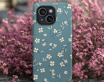 Floral Phone Case, Spring Flowers Phone Case, Cover for iPhone 13 14 15 16 Pro Max, Aesthetic, Tough Case,  Spring Flower Phone Case