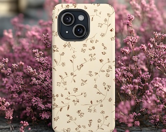 Floral Phone Case, Spring Flowers Phone Case, Cover for iPhone 13 14 15 16 Pro Max, Aesthetic, Tough Case,  Spring Flower Phone Case