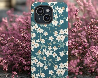Floral Phone Case, Spring Flowers Phone Case, Cover for iPhone 13 14 15 16 Pro Max, Aesthetic, Tough Case,  Spring Flower Phone Case