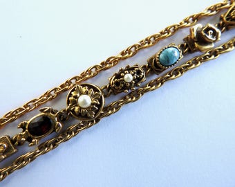 Goldette 1960s Faux Slide Bracelet