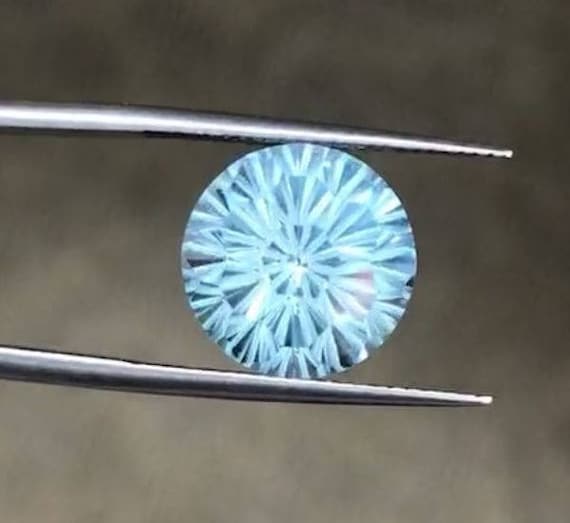 Round Cut Blue Topaz: 12.15mm Natural Gemstone