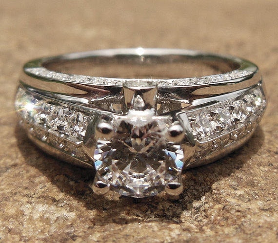 14K Rose Gold Diamond Semi Mount Ring: 5.75mm Round Setting