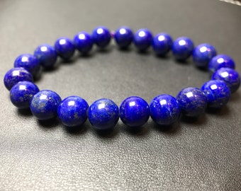 Lapis Lazuli Beads Bracelet, 8mm Beads Bracelet