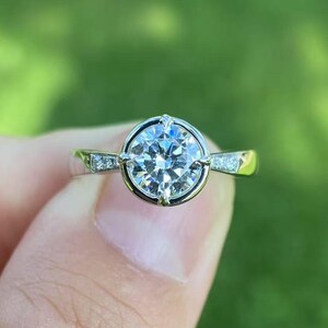 14K White Gold 1 Carat Lab Grown Diamond Engagement Ring