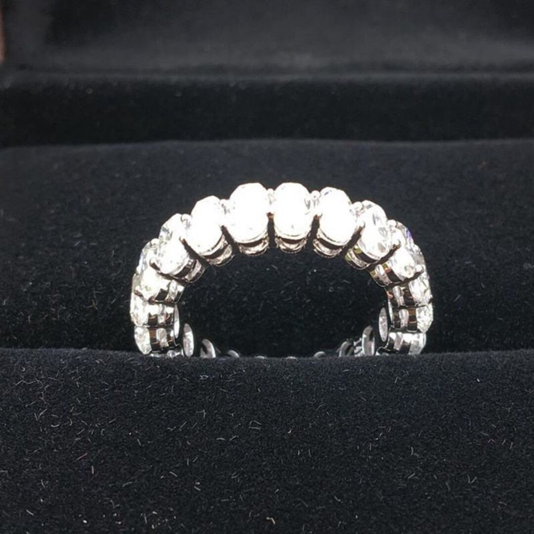 Full Eternity Band Moissanite Wedding Band Vintage Solid 14K Gold ...