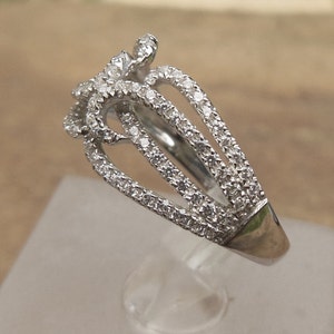 Solid 14K White Gold Fashion Band / Wedding Band image 2