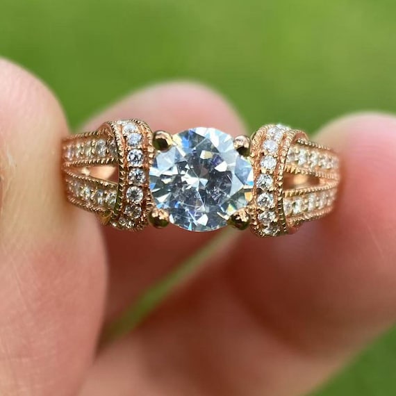 Diamond Semi Mount Ring: 14K White Gold, Natural Diamond Accents