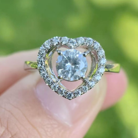 1 Carat Lab Grown Diamond Engagement Ring: 14K White Gold