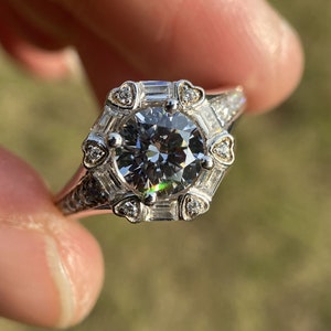 Diamond Engagement Ring / 14K White Gold Ring / Diamond Ring / Semi Mount Ring