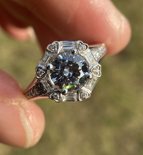 14K White Gold Diamond Semi Mount Engagement Ring