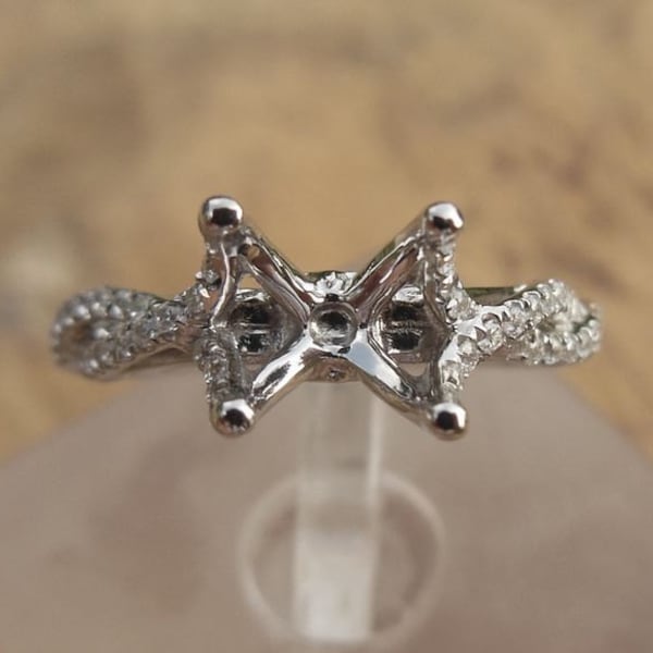 Princess Cut Semi Mount Etsy