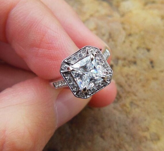 Cushion Thin Band Cushion Cut Pave Cushion Cut Band Cushion Etsy