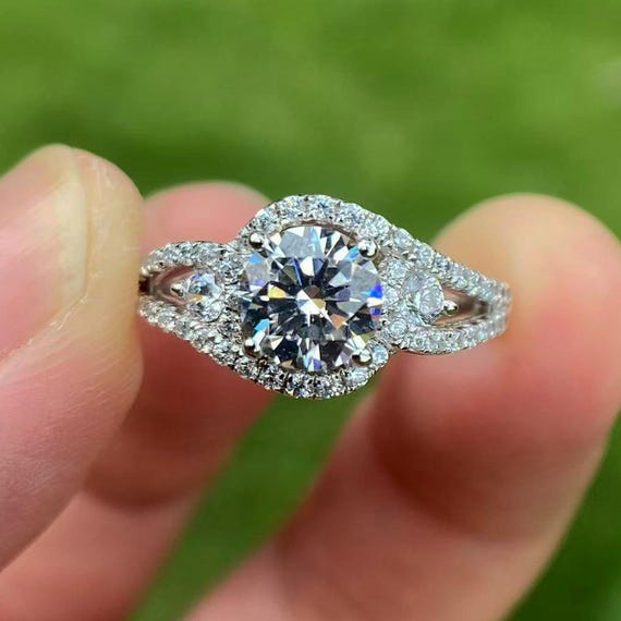 14K White Gold Diamond Semi Mount Engagement Ring