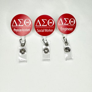 Customizable Delta Sigma Theta Badge Holder