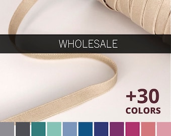 Bra Strap Elastic 3/8" or 10 mm Assorted Colors, Normal Shine  Semi Sheen - Satin Elastic 50 YDS