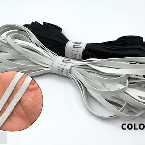 Rubber Swim Elastic 5/16 Inch, 5/10/50Yds, 8mm, Textured Rubber Tape Elastic for Swimwear Athletic, European Quality, Talc free!