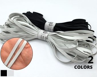 Rubber Swim Elastic 5/16 Inch, 5/10/50Yds, 8mm, Textured Rubber Tape Elastic for Swimwear Athletic, European Quality, Talc free!